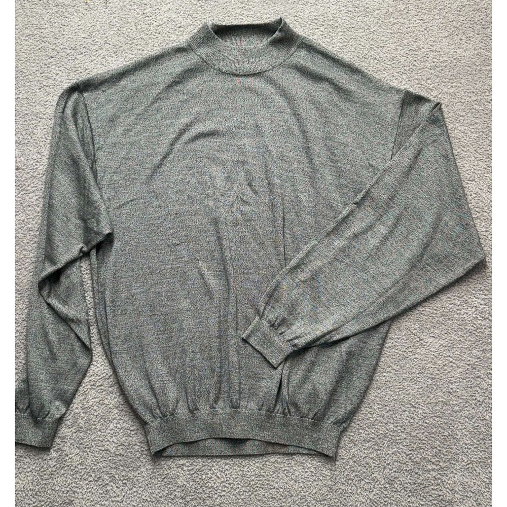 Pronto Uomo‎ Men's Sweater 3XLT Gray Crewneck Silk-Cotton Y2K Minimalist Office